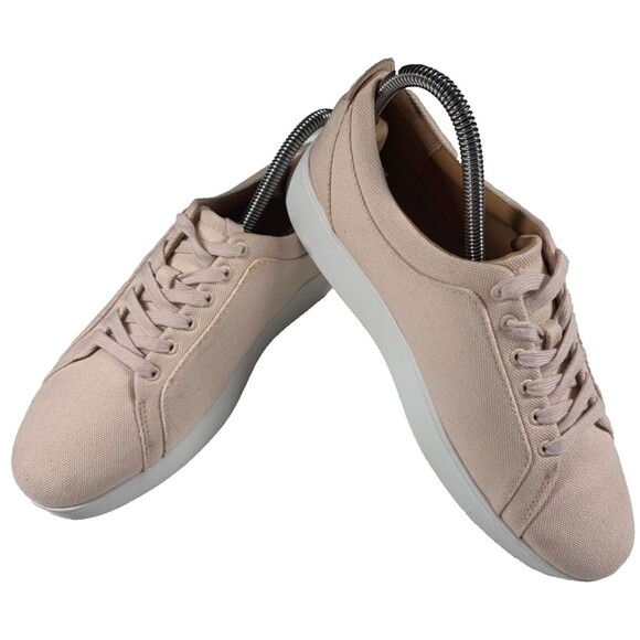 Fitflop Sneakers Women’s Size 9 Rally Canvas Trainers in Rose Foam - Picture 2 of 10